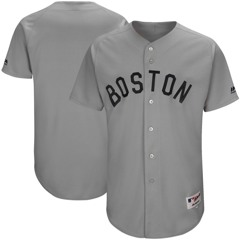 Men Boston Red Sox Gray Turn Back the Clock Flex Base Team Jersey