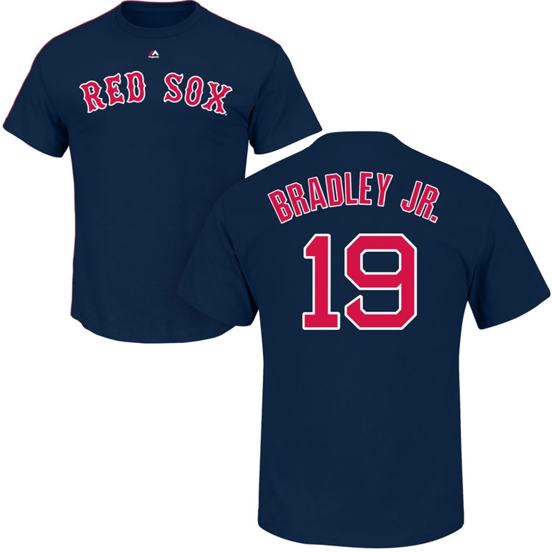 Men Boston Red Sox Jackie Bradley Jr. #19 Navy Name & Number T-Shirt