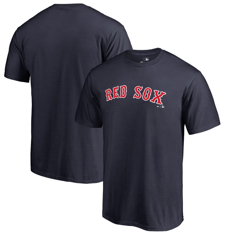 Men Boston Red Sox Big & Tall Team Wordmark Navy T-Shirt