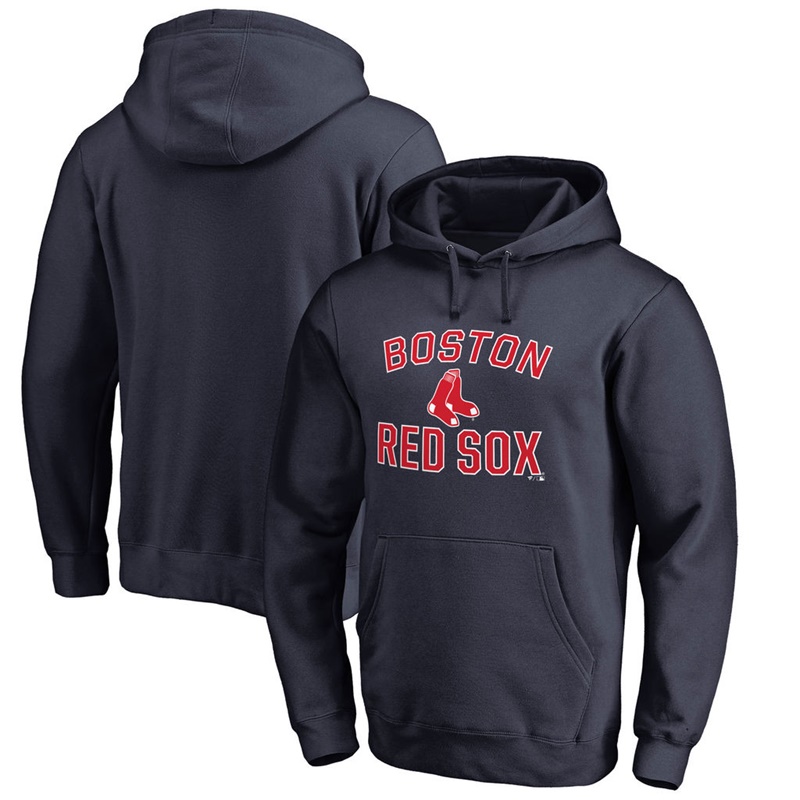 Men Boston Red Sox Navy Victory Arch Pullover Hoodie