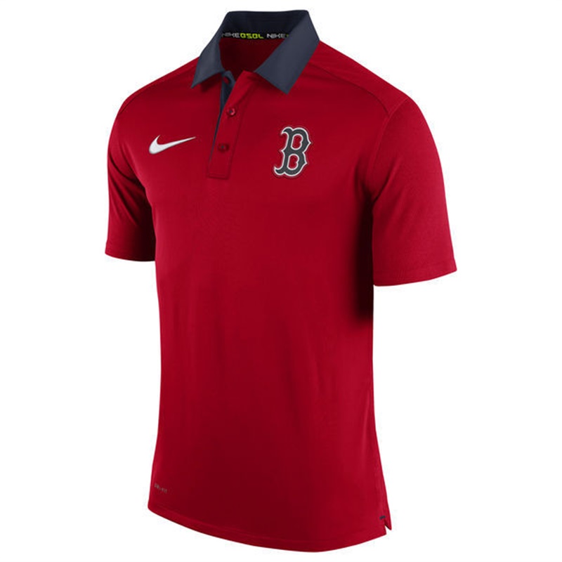 Men Boston Red Sox Red Authentic Dri-FIT Elite Polo Shirt