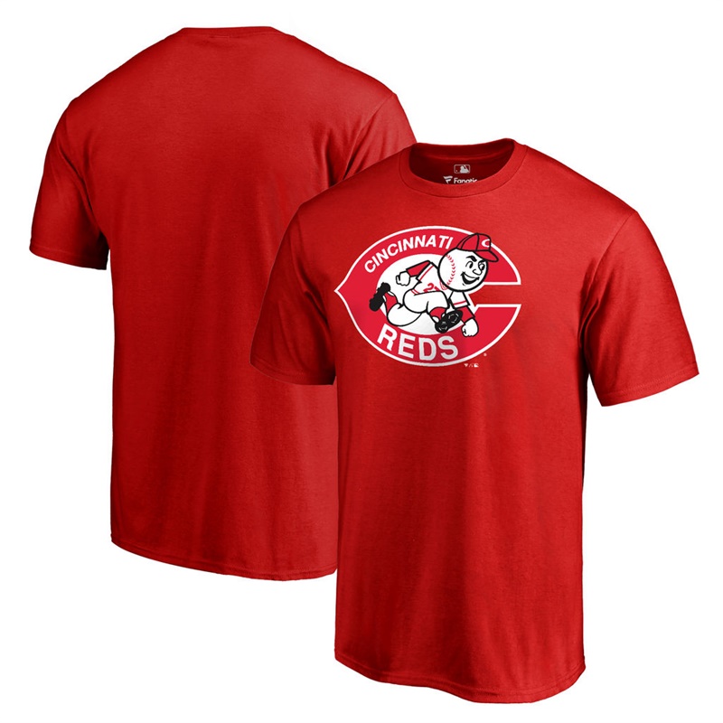 Men Cincinnati Reds Red Cooperstown Collection Forbes T-Shirt