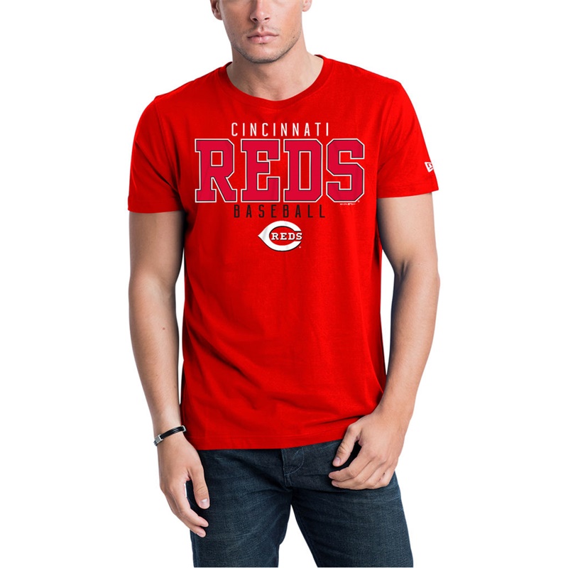 Men Cincinnati Reds Red Jersey T-Shirt