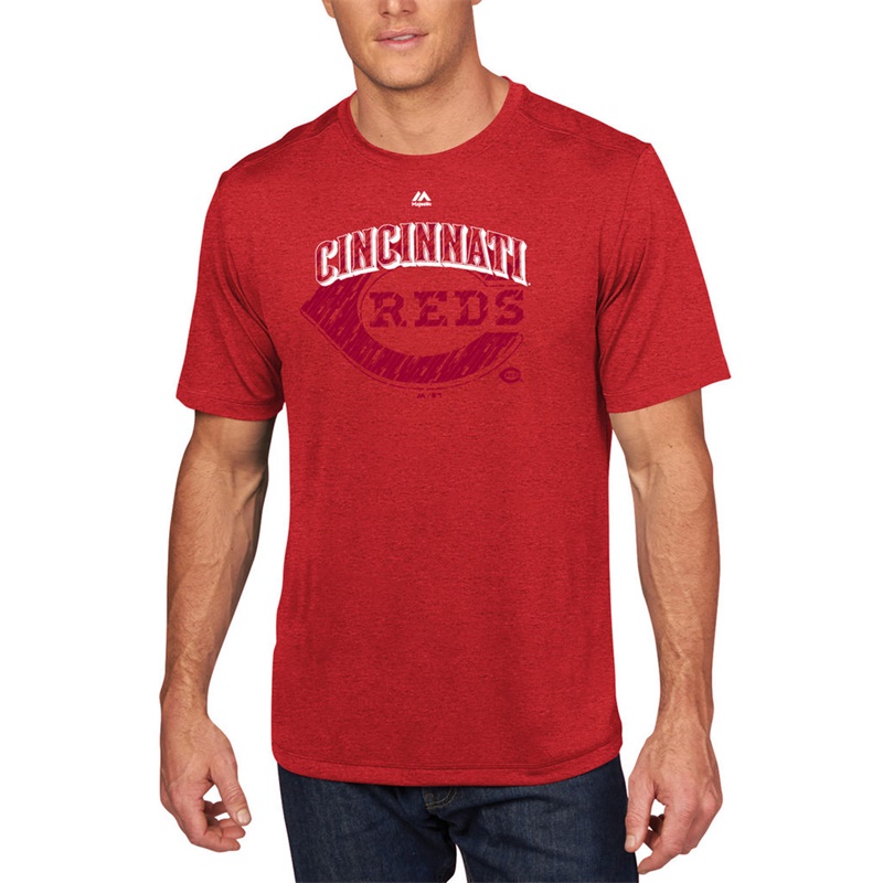 Men Cincinnati Reds Red Razoredge T-Shirt