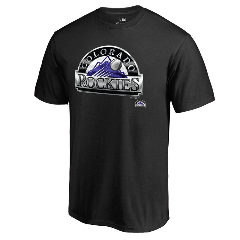 Men Colorado Rockies Midnight Mascot Big & Tall Black T-Shirt