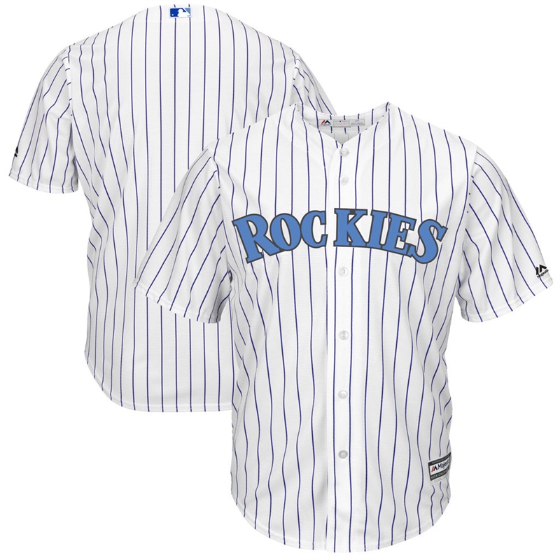 2017 Father's Day Colorado Rockies Men White Cool Base Team Jersey