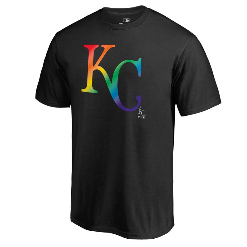 Men Kansas City Royals Pride Big & Tall Black T-Shirt