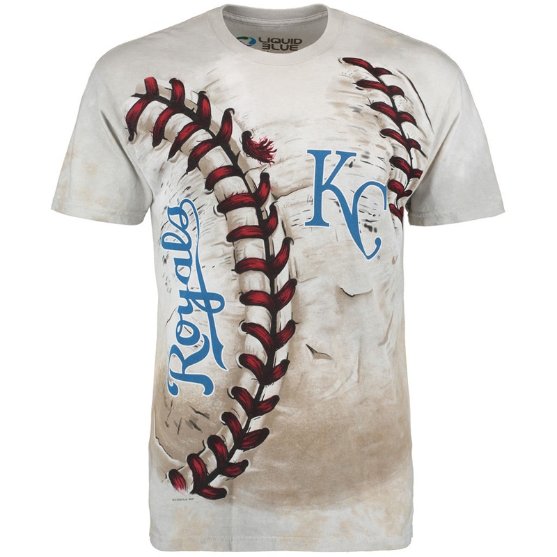 Men Kansas City Royals Hardball Tie-Dye Cream T-Shirt