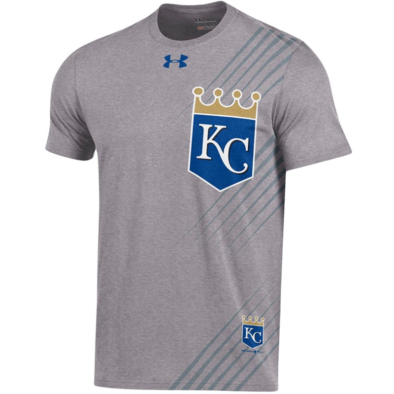 Men Kansas City Royals Limitless Logo Tri-Blend Gray T-Shirt