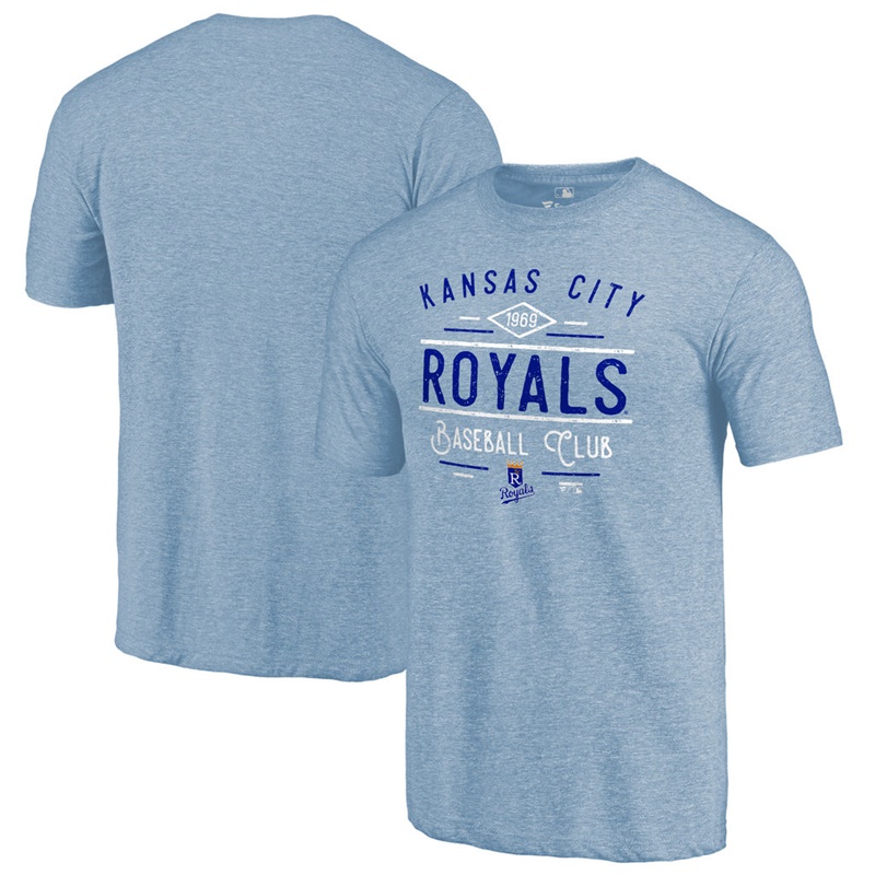 Kansas City Royals Light Blue Tri-Blend Doubleday T-Shirt - Men