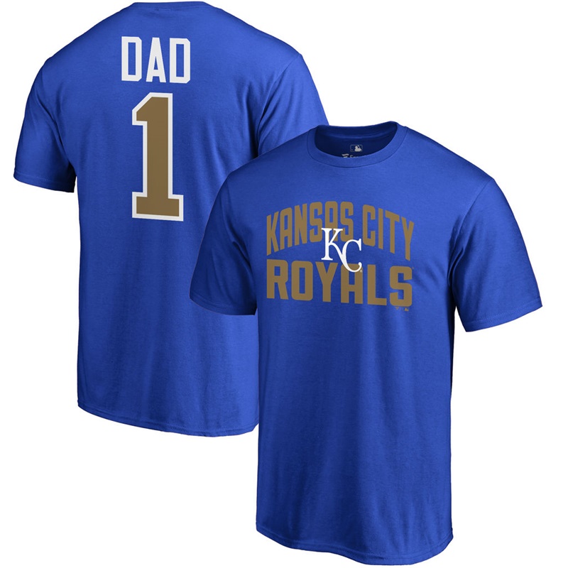 Men Big & Tall Kansas City Royals Dad #1 Royal T-Shirt