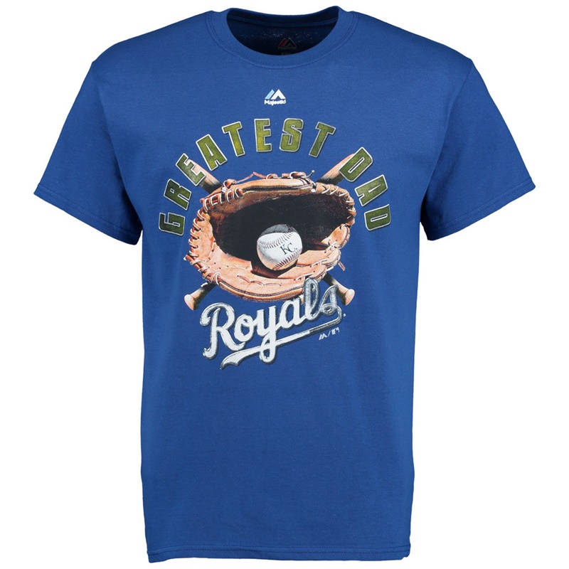 Men Greatest Dad II Kansas City Royals Royal T-Shirt