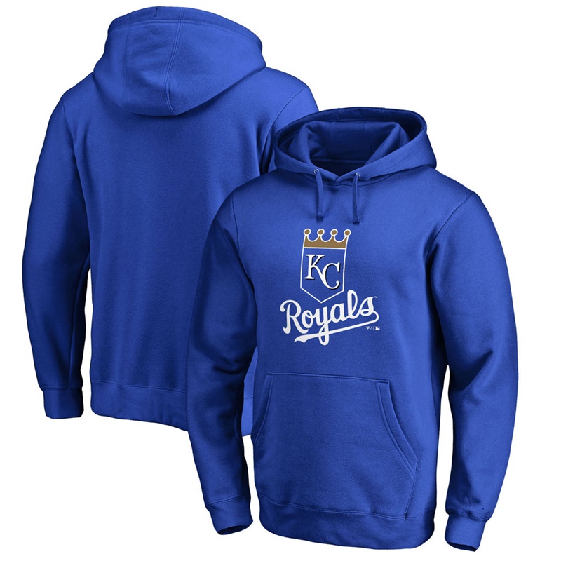 Men Kansas City Royals Royal Primary Logo Pullover Hoodie