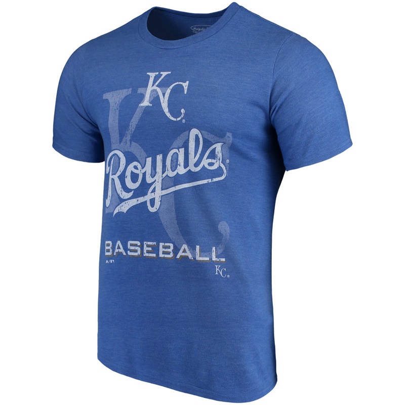 Men Kansas City Royals Royal Visionary Tri-Blend T-Shirt