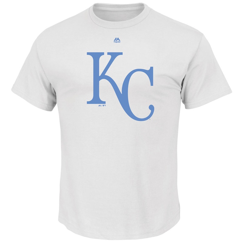 Men Father's Day Logo Kansas City Royals White T-Shirt