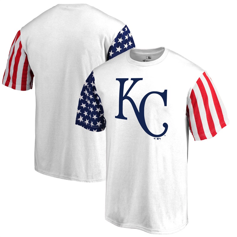 Kansas City Royals White Stars & Stripes T-Shirt -  Men