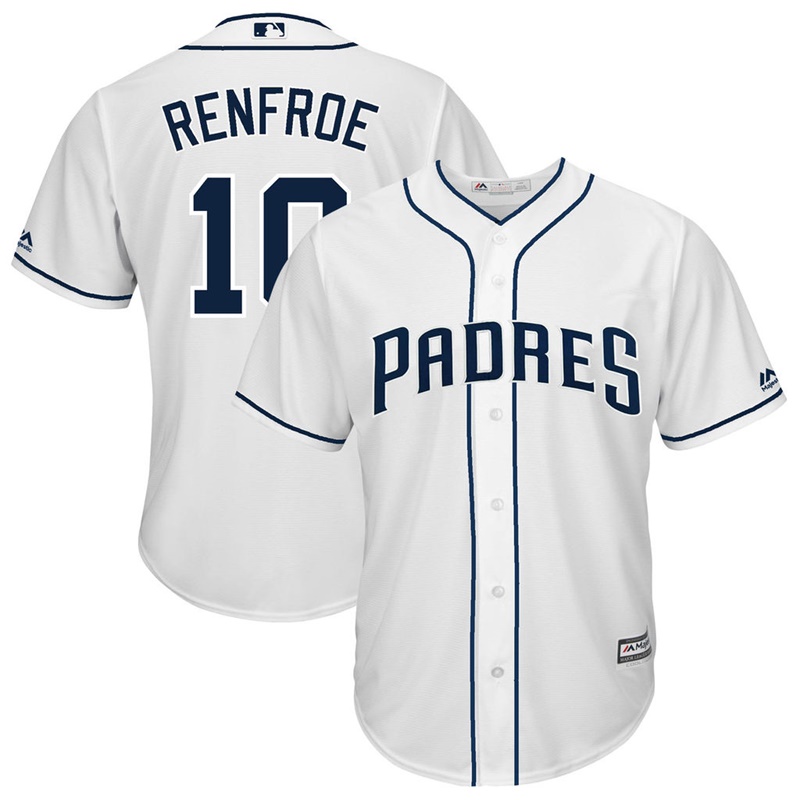 Men Hunter Renfroe #10 San Diego Padres Replica Home White Cool Base Jersey