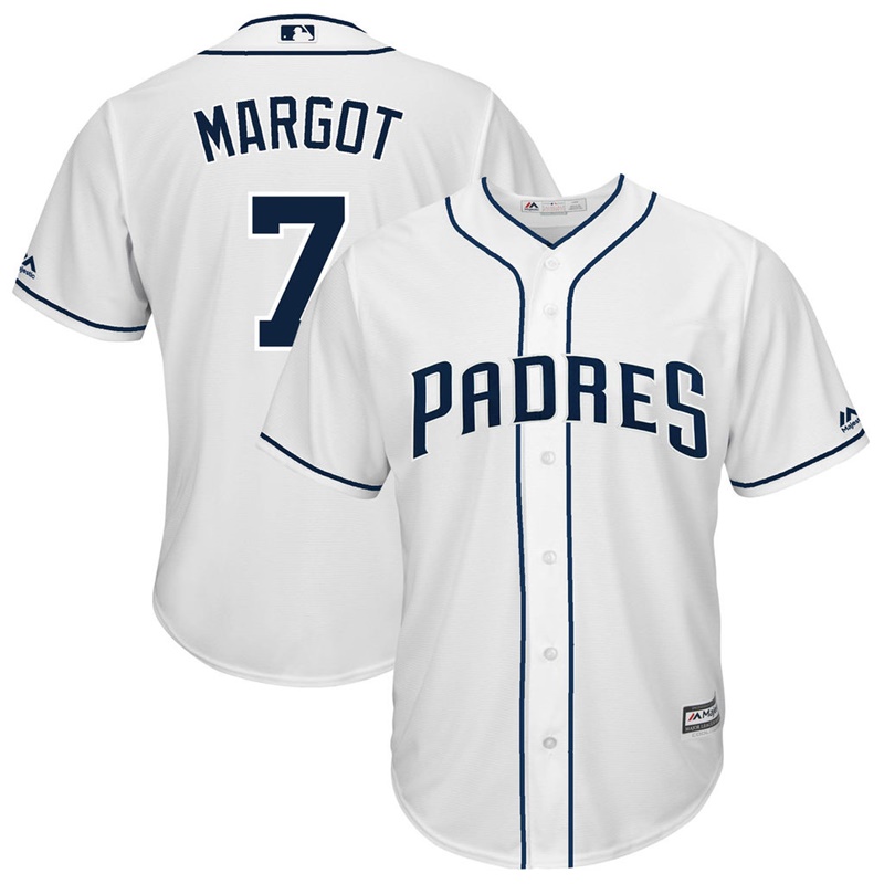 Men Manuel Margot #7 San Diego Padres Replica Home White Cool Base Jersey