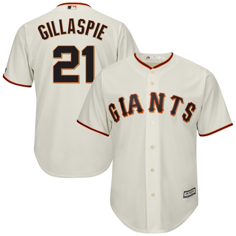 Men Conor Gillaspie #21 San Francisco Giants Replica Home Cream Cool Base Jersey