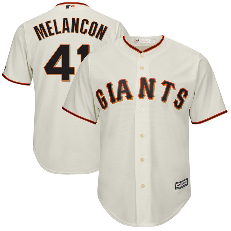 Men San Francisco Giants #41 Mark Melancon Alternate Cream Cool Base Jersey