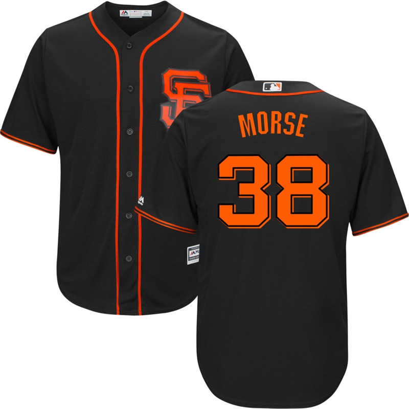 Men San Francisco Giants #38 Michael Morse 2017 Alternate Black Cool Base Jersey