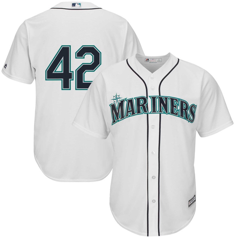 Men Seattle Mariners #42 Jackie Robinson Commemorative White Cool Base Jersey