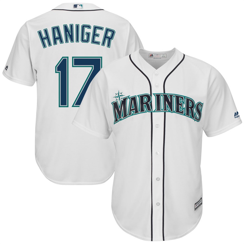 Men Seattle Mariners #17 Mitch Haniger Home White Cool Base Jersey