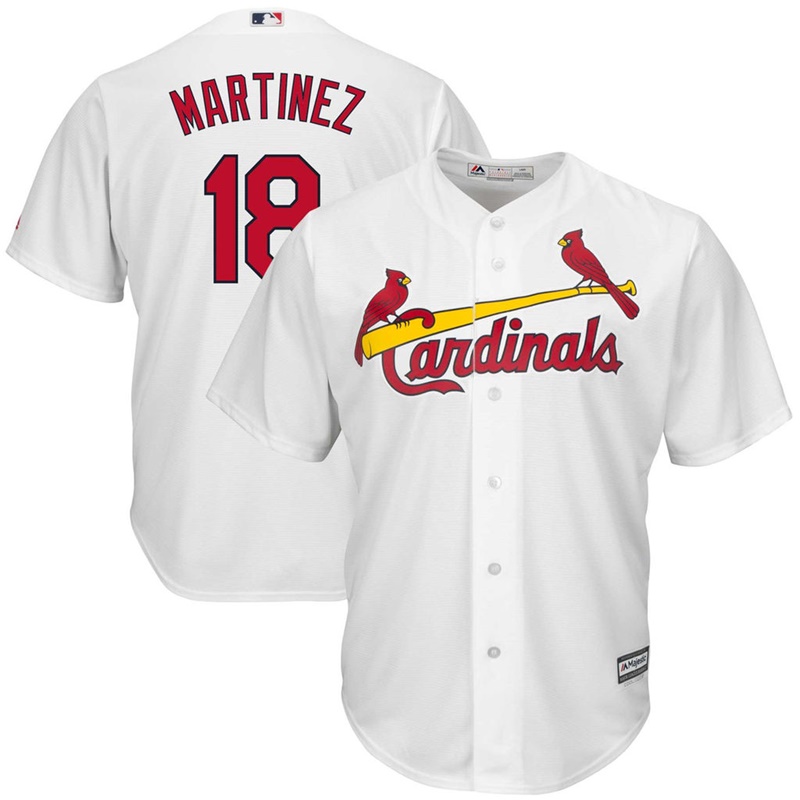 Men St. Louis Cardinals #18 Carlos Martinez Home White Cool Base Jersey