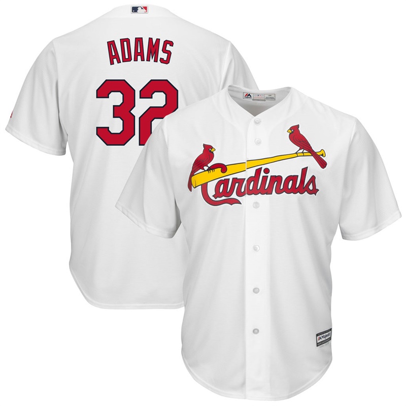 Men St. Louis Cardinals #32 Matt Adams Home White Cool Base Jersey