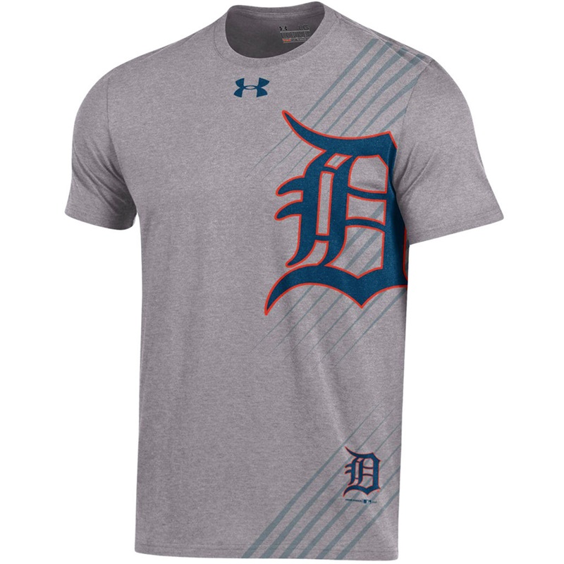 Men Detroit Tigers Limitless Logo Tri-Blend Gray T-Shirt