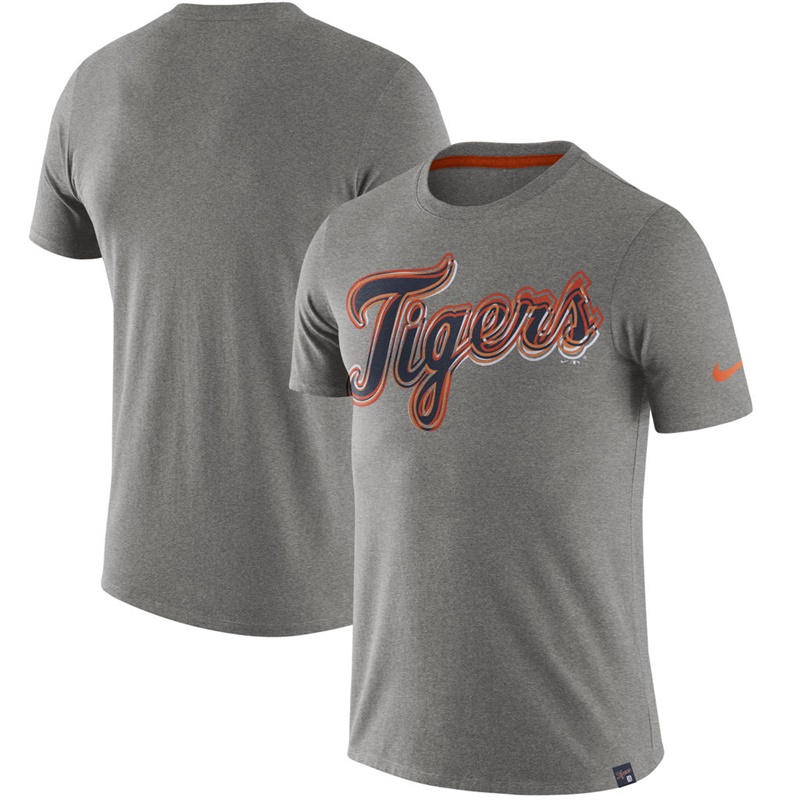 Men Detroit Tigers Heathered Gray Marled T-Shirt