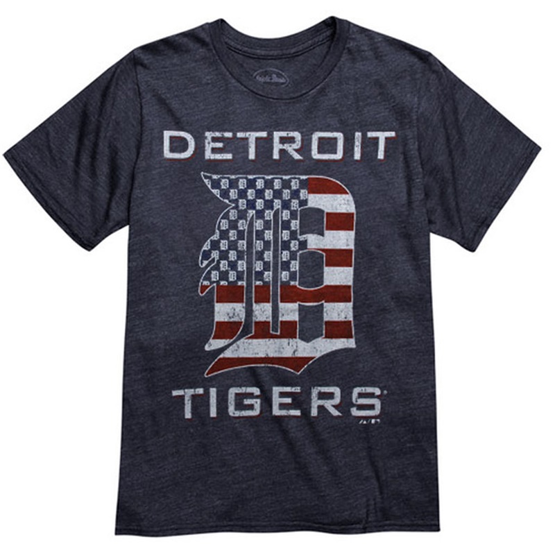 Detroit Tigers Navy Stars & Stripes T-Shirt - Men