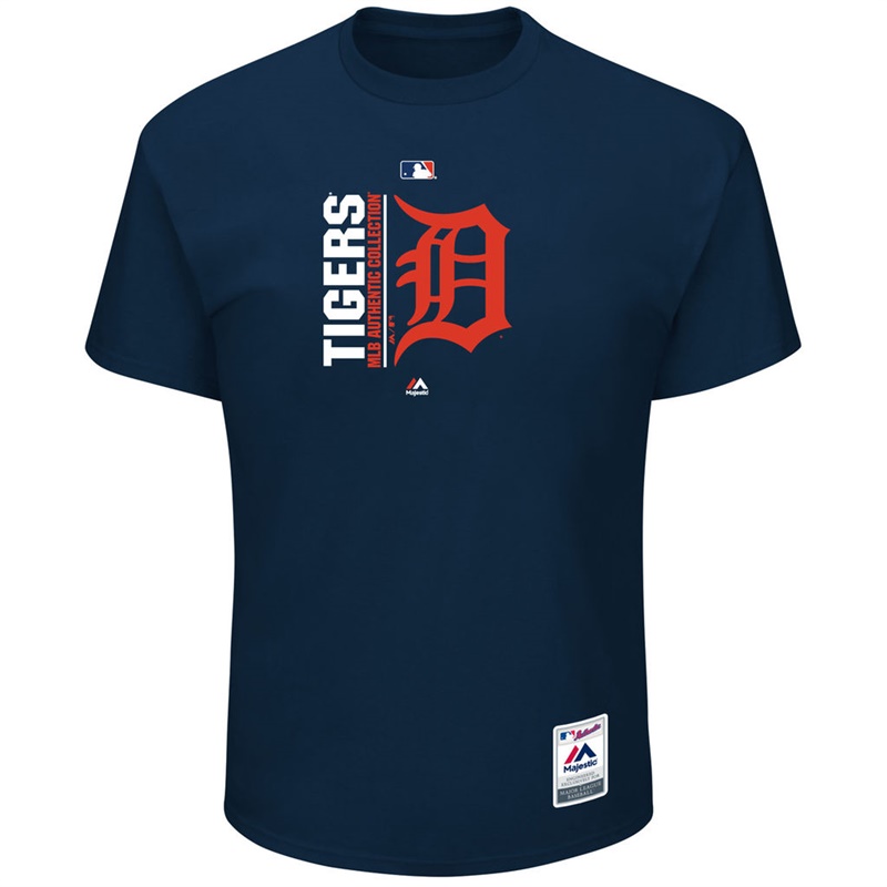 Men Detroit Tigers Navy Team Icon T-Shirt