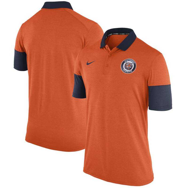 Men Detroit Tigers Orange Fashion Polo Shirt