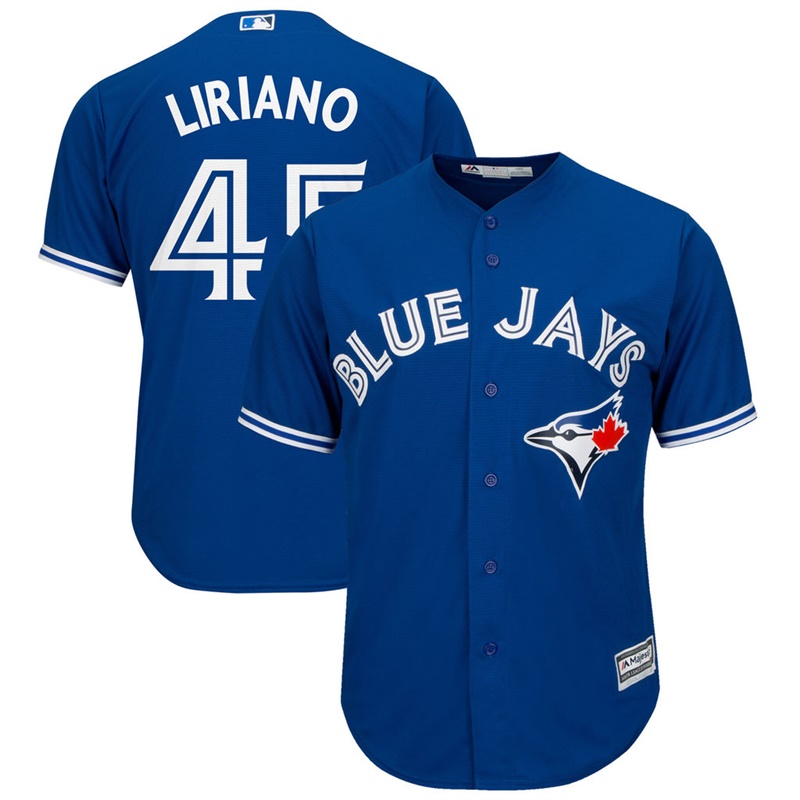 Men Francisco Liriano #45 Toronto Blue Jays Replica Alternate Royal Cool Base Jersey