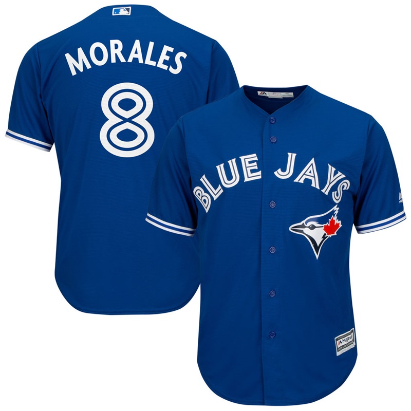 Men Toronto Blue Jays #8 Kendrys Morales Alternate Royal Cool Base Jersey