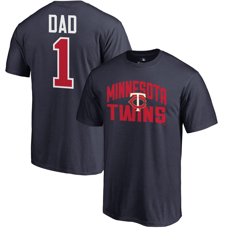 Men Big & Tall Minnesota Twins Dad #1 Navy T-Shirt