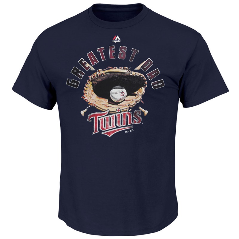 Men Greatest Dad II Minnesota Twins Navy T-Shirt