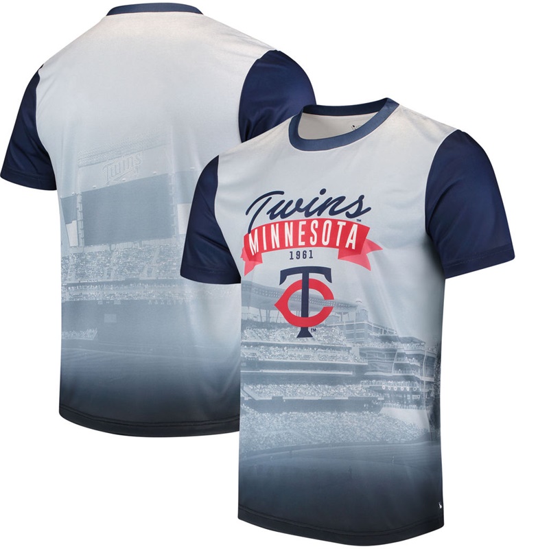 Minnesota Twins Navy Outfield Photo T-Shirt -  Men