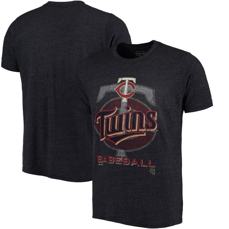 Men Minnesota Twins Navy Visionary Tri-Blend T-Shirt