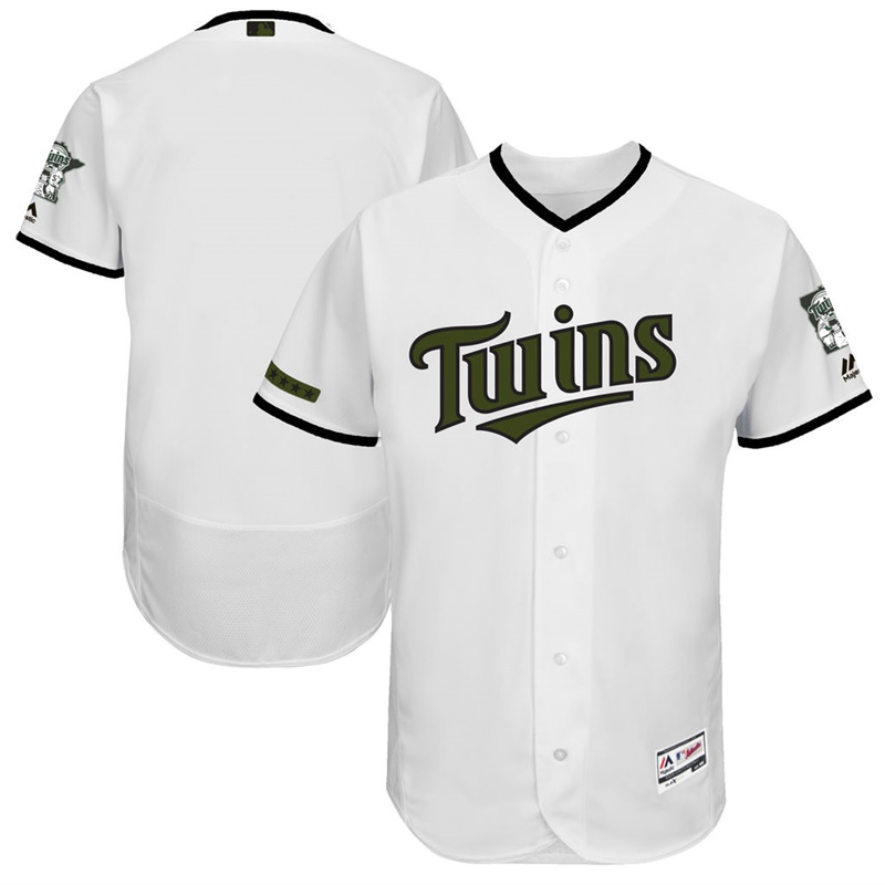 2017 Memorial Day Men Minnesota Twins White Flex Base Team Jersey