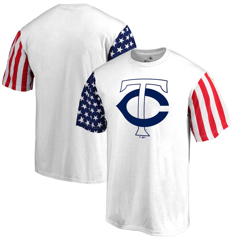 Minnesota Twins White Stars & Stripes T-Shirt -  Men