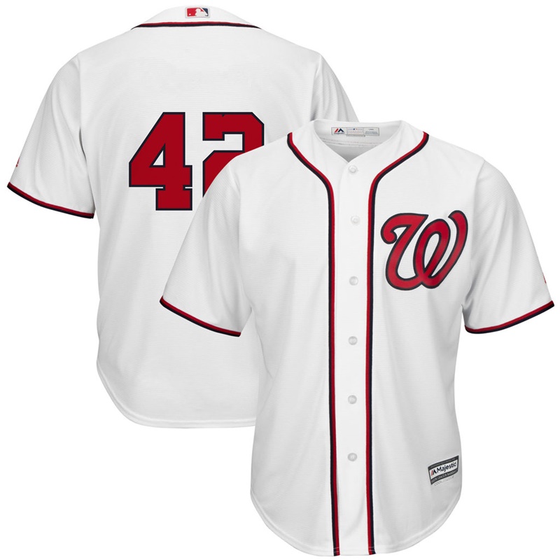 Men Washington Nationals #42 Jackie Robinson Commemorative White Cool Base Jersey