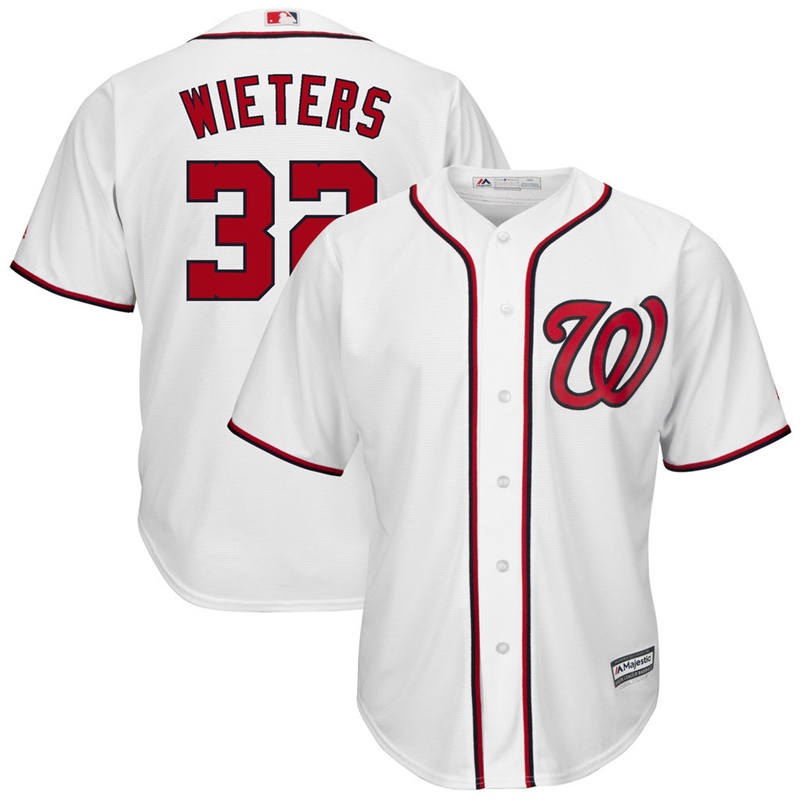 Men Washington Nationals #32 Matt Wieters Home White Cool Base Jersey