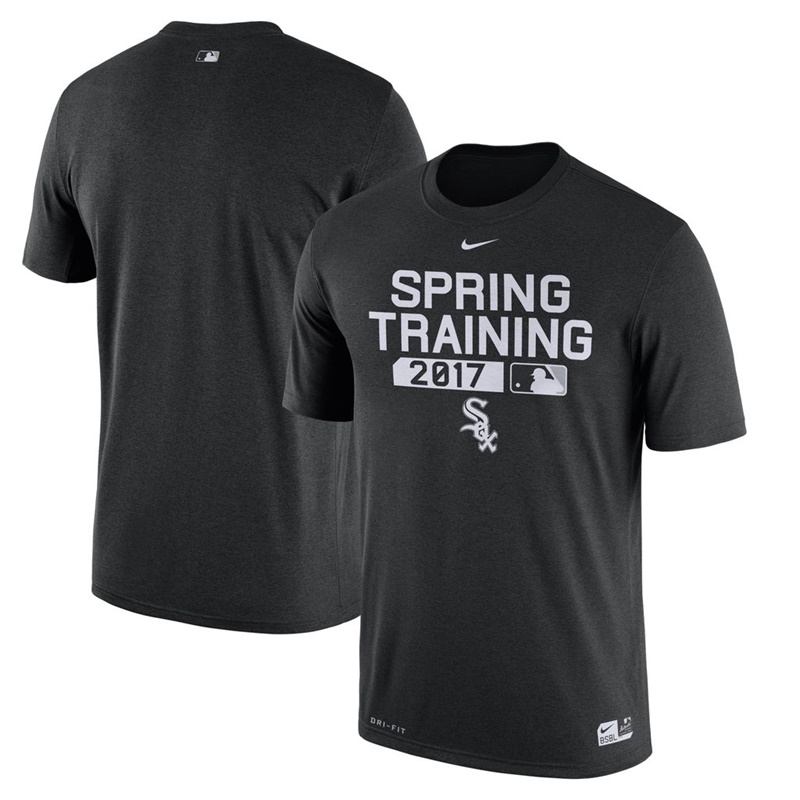 Men Chicago White Sox Black 2017 Spring Training Team Issue Performance T-Shirt