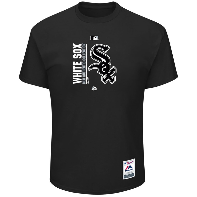 Men Chicago White Sox Black Team Icon T-Shirt