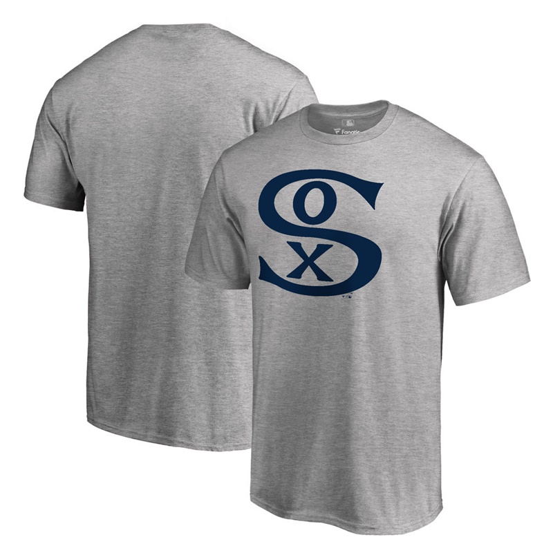 Men Chicago White Sox Gray Cooperstown Collection Forbes T-Shirt