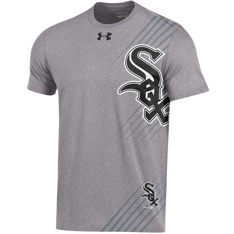 Men Chicago White Sox Limitless Logo Tri-Blend Gray T-Shirt