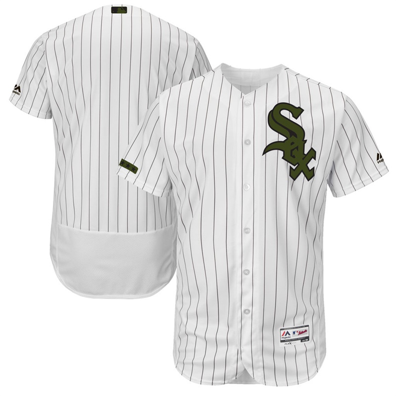 2017 Memorial Day Men Chicago White Sox White Flex Base Team Jersey