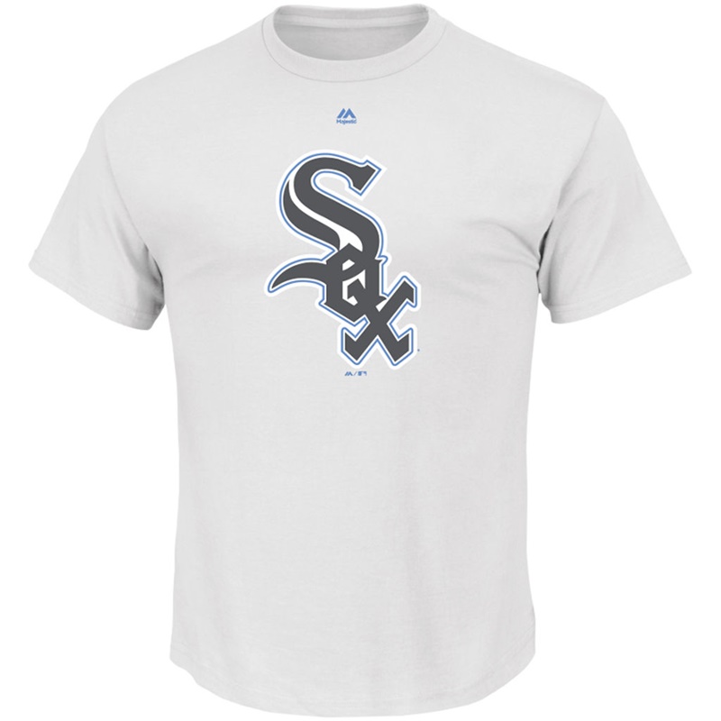 Men Father's Day Logo Chicago White Sox White T-Shirt